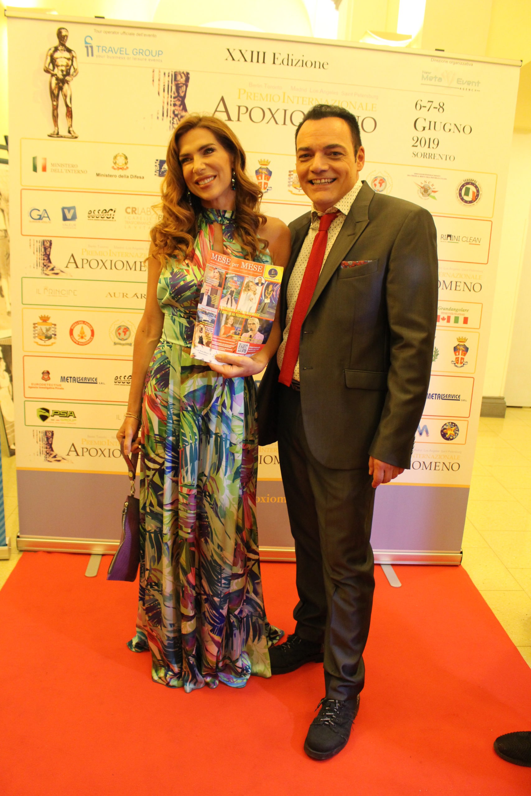 Con la presentatrice tv Veronica Maya