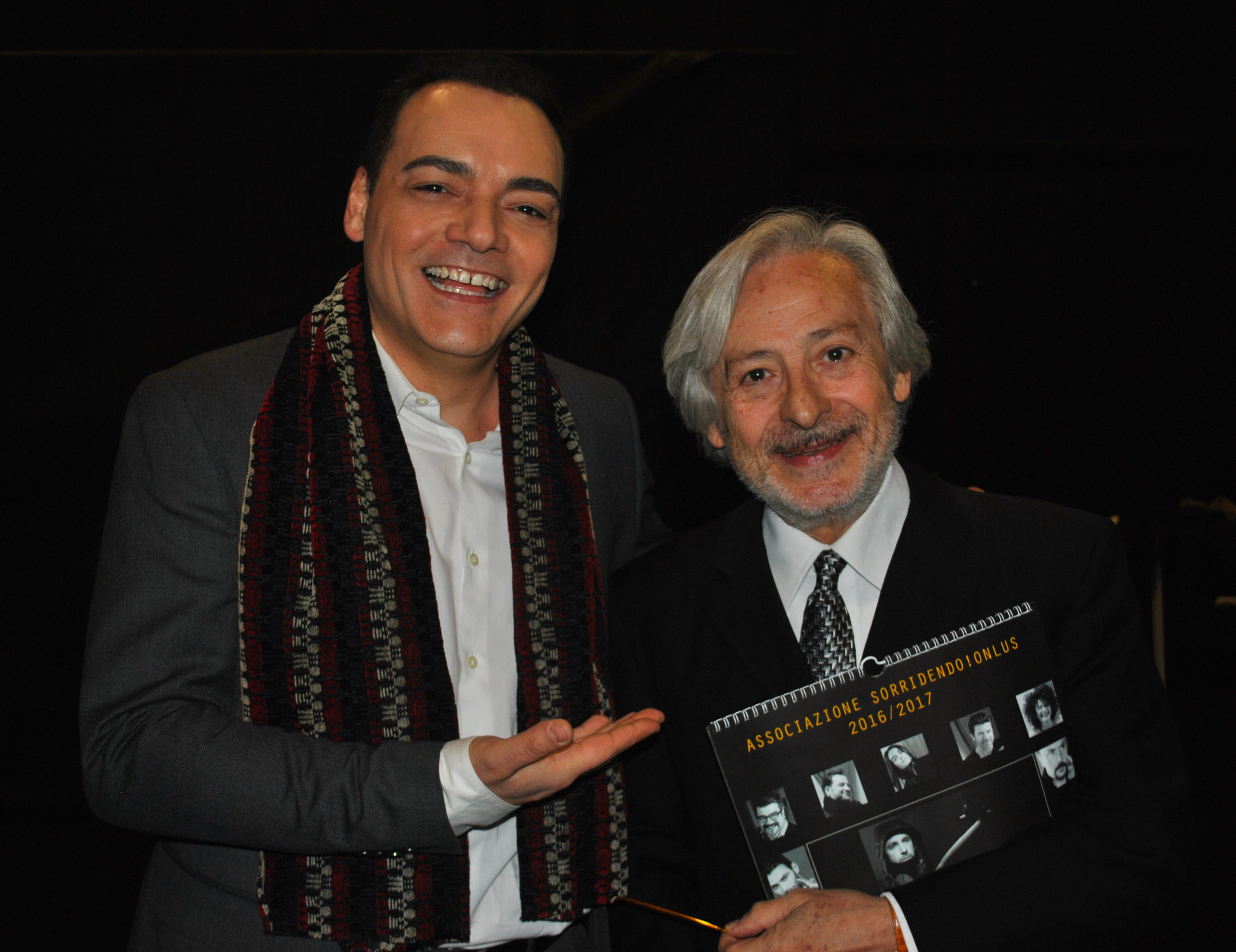 Con l'attore Leo Gullotta