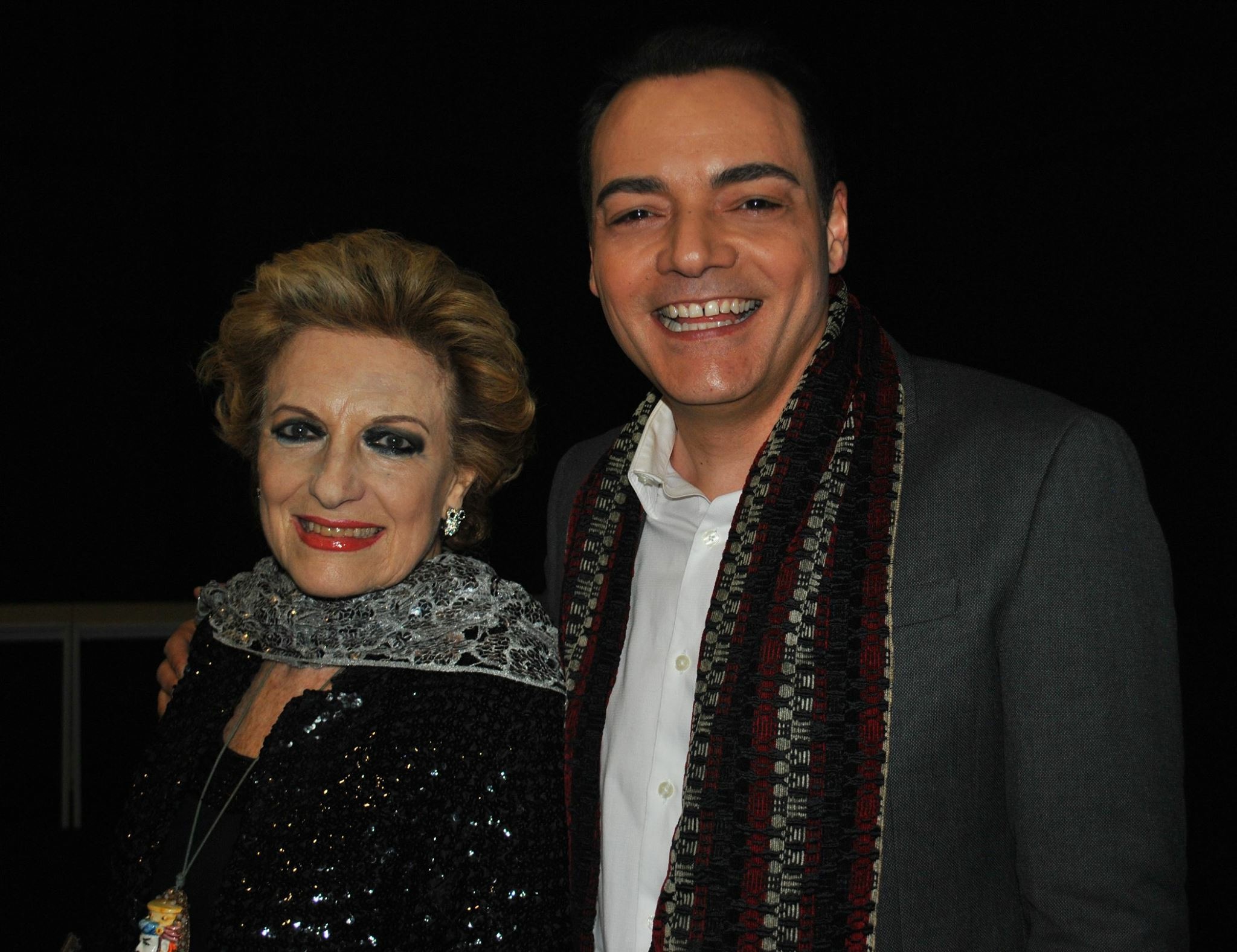 Con l'attrice Fioretta Mari