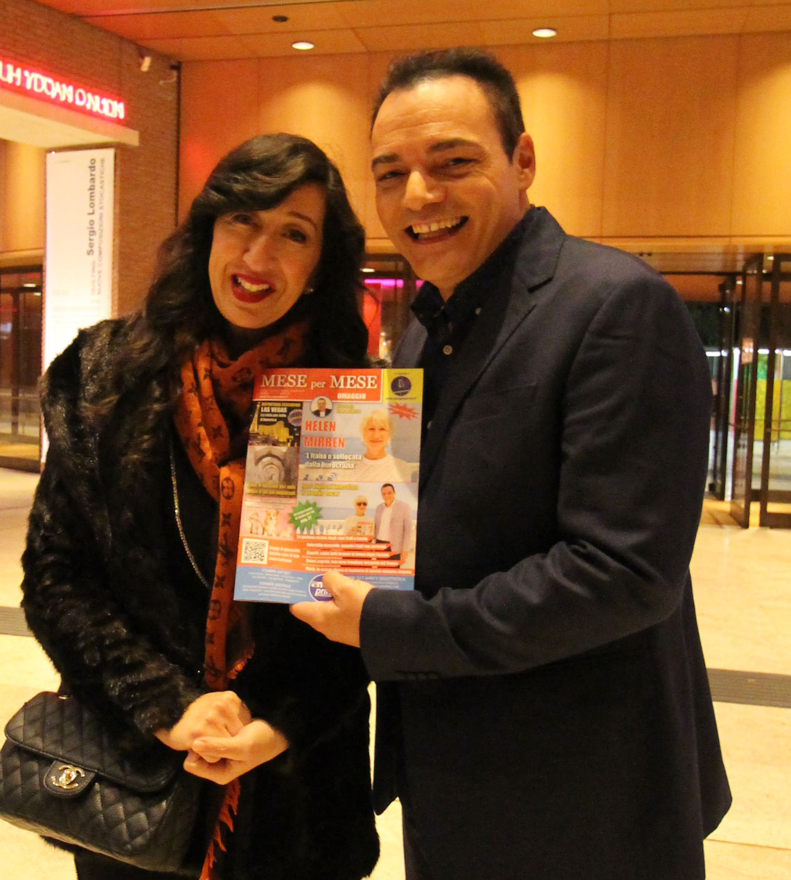 Con l’imitatrice Emanuela Aureli