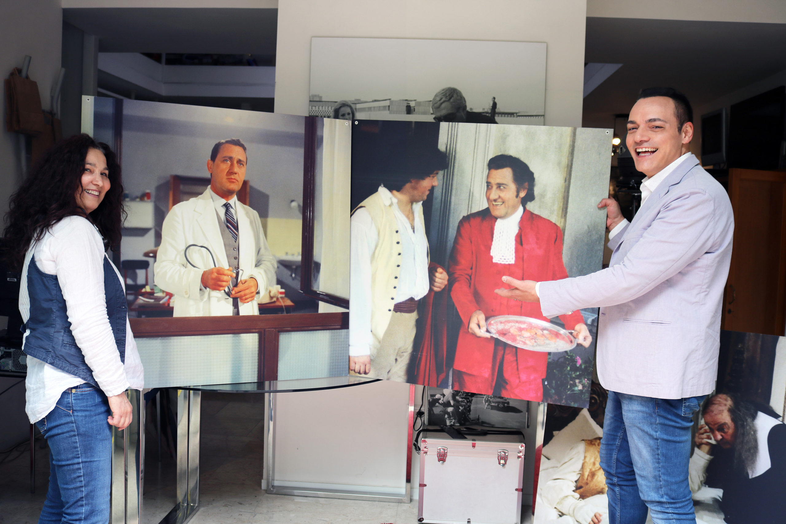 Igor Righetti con Tiziana Appetito, figlia del celebre fotografo di scena e amico di Alberto Sordi, Enrico Appetito.