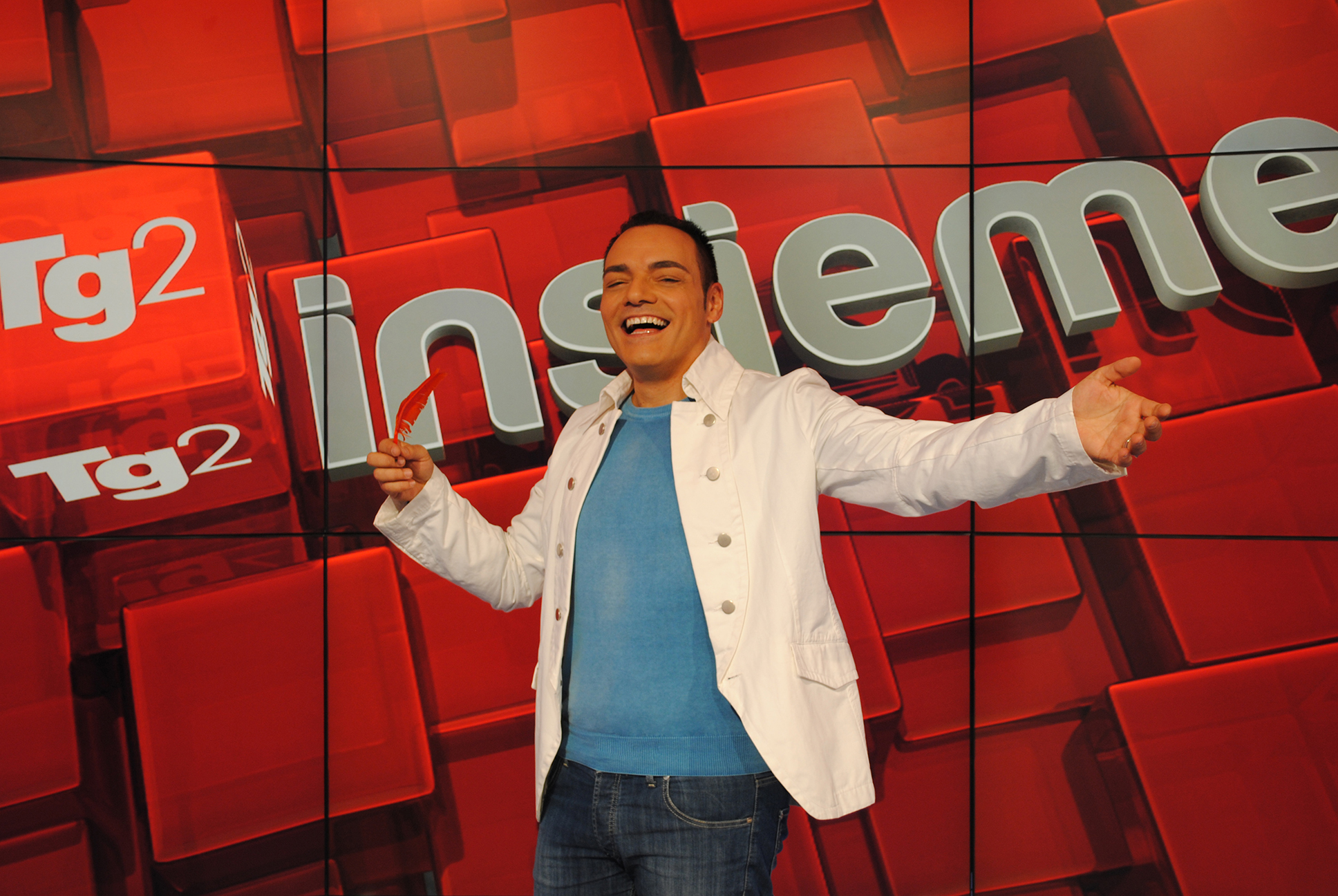 Nello studio del ComuniCattivo in tv, all'interno di Tg2 Insieme su RaiDue