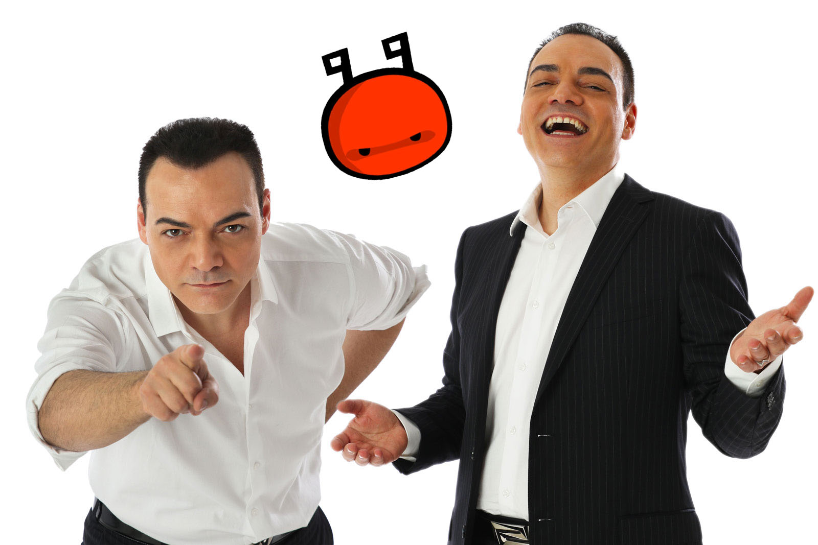 Igor Righetti e il logo del suo format crossmediale “Il ComuniCattivo”