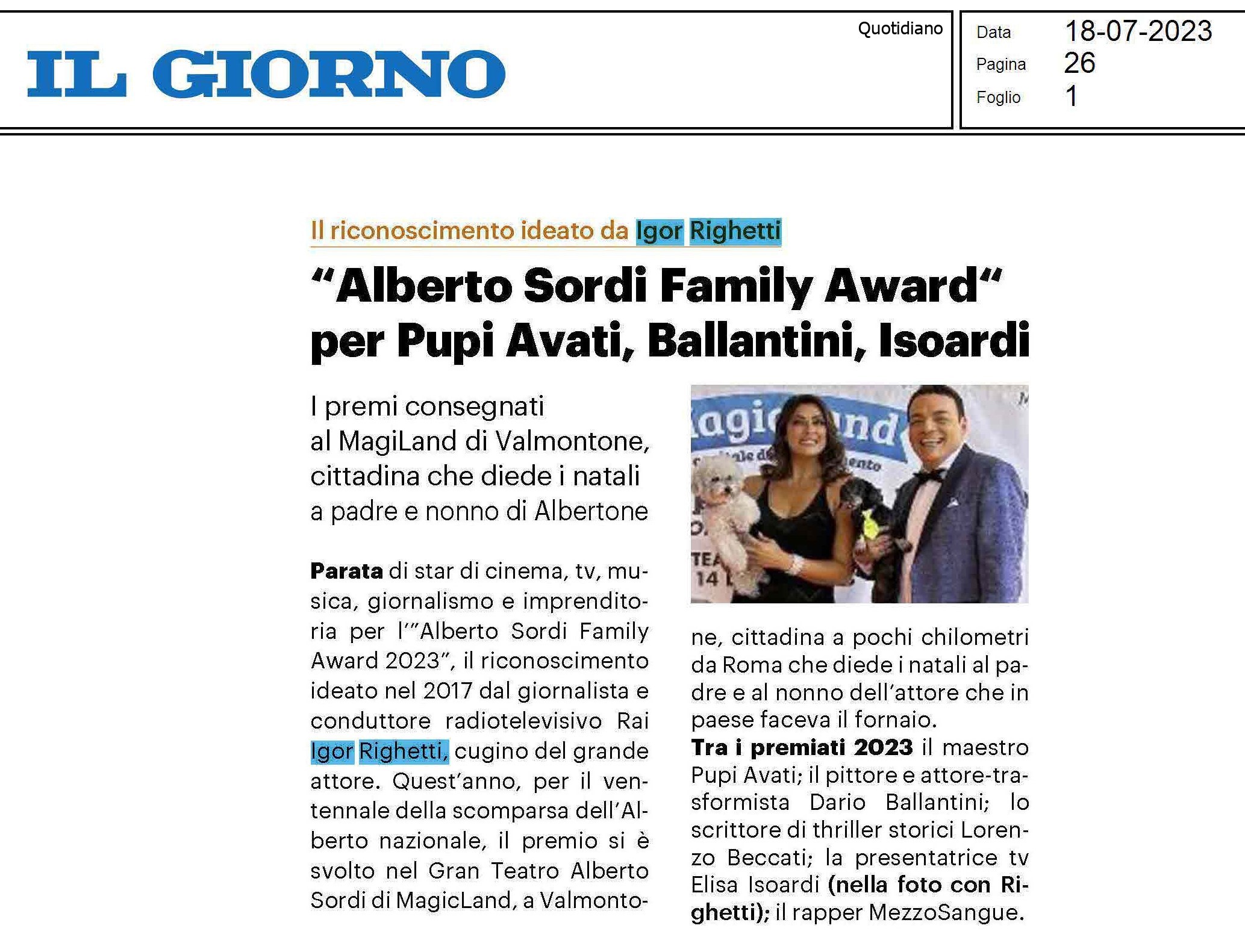 Il Giorno — 18/07/2023