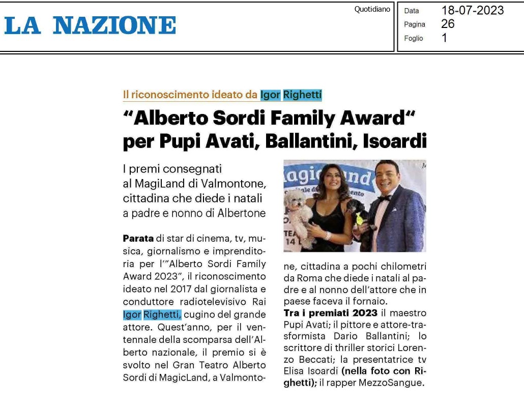 La Nazione — 18/07/2023