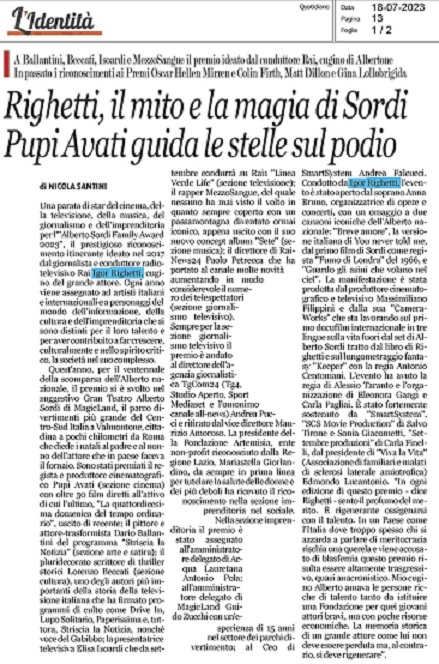 L'Identità — 18/07/2023 · pag. 1 di 2