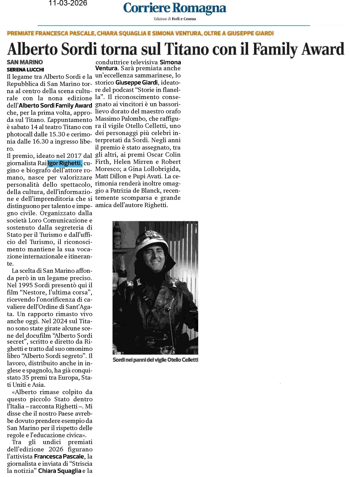 Corriere della Romagna — 11/03/2026